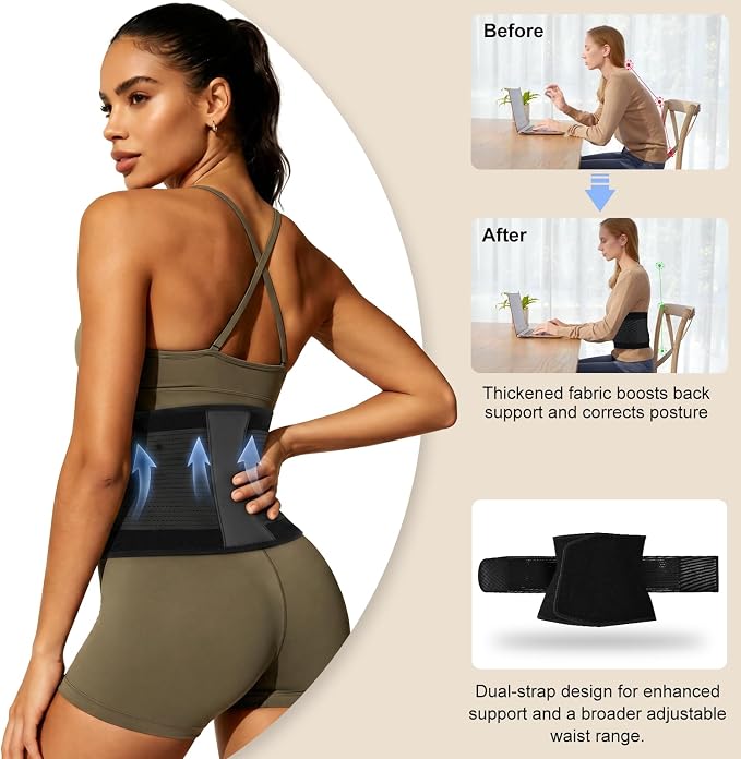 Waist Trainer for Women, Waist Sweat Band, Slimming Waist Trimmer, Stomach Wrap