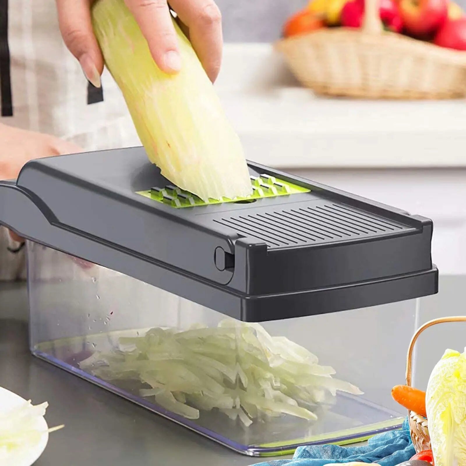 16 in 1 Vegetable Chopper, Salad Fruit Vegetable Food Chopper Slicer Peeler