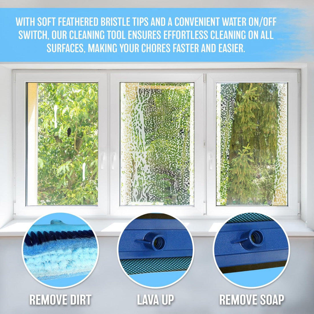 TELESCOPIC Water Fed Extendable Car Wash Window