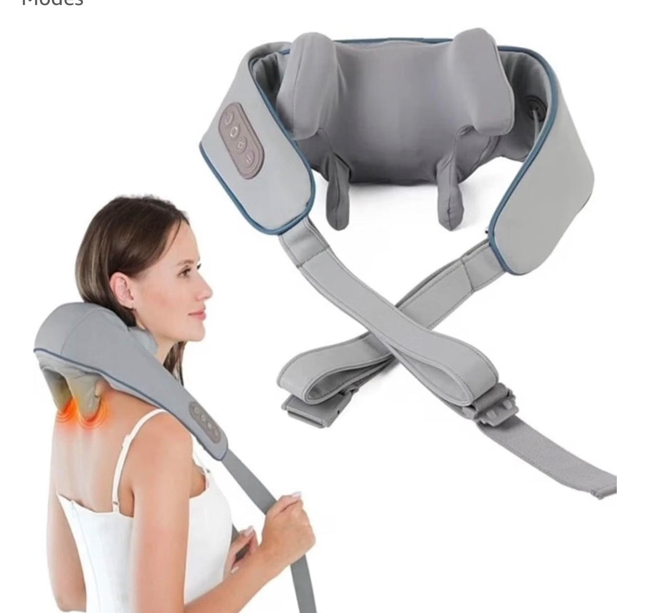 Zaanis Shiatsu Neck and Shoulder Massager with Heat and 2 Modes