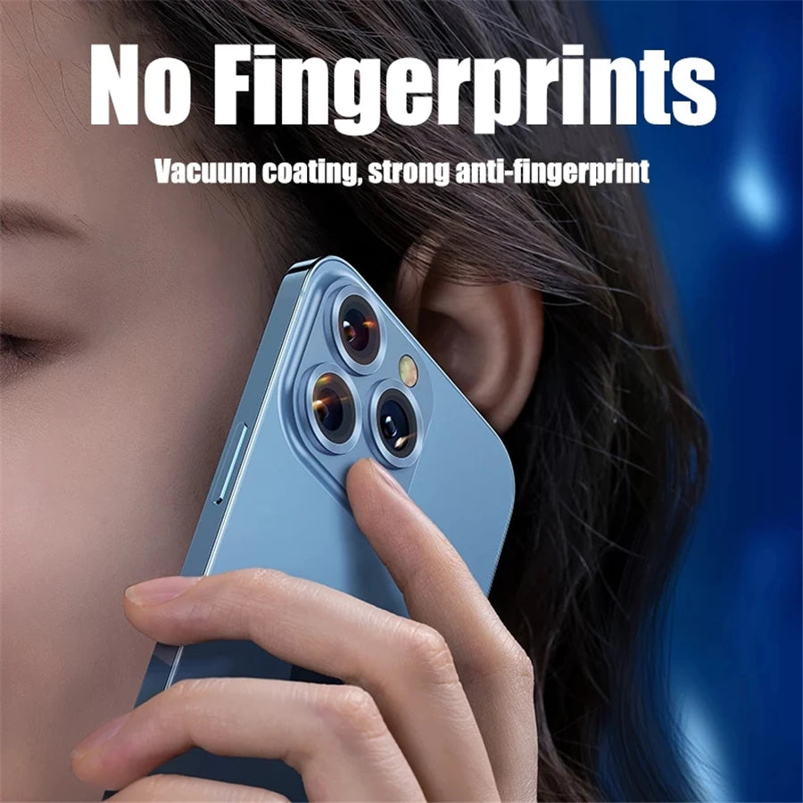 Original Titanium Color Camera Protector For iPhone 16 Pro Max 15 14 13 12 Mini Pro Max Metal Ring Tempered Glass Lens Cover Cap