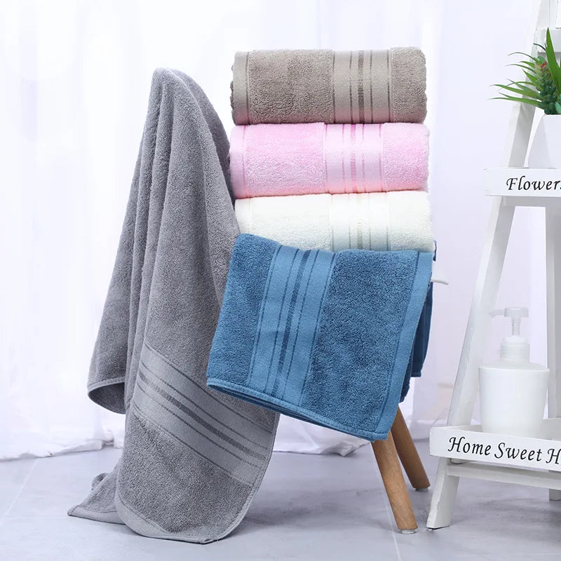 4PCS Bamboo Bathroom Towels 34x74cm 70X140cm