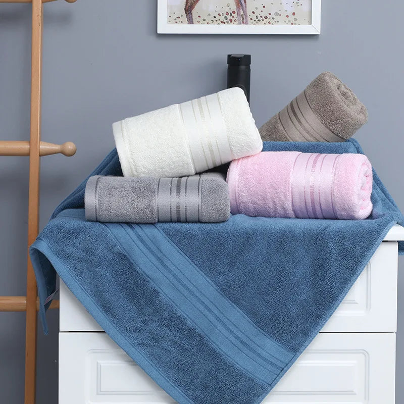 4PCS Bamboo Bathroom Towels 34x74cm 70X140cm