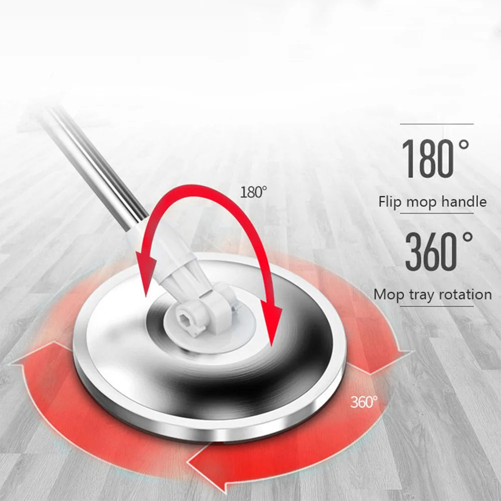 Microfiber Spin Mop and Bucket Cleaning System with