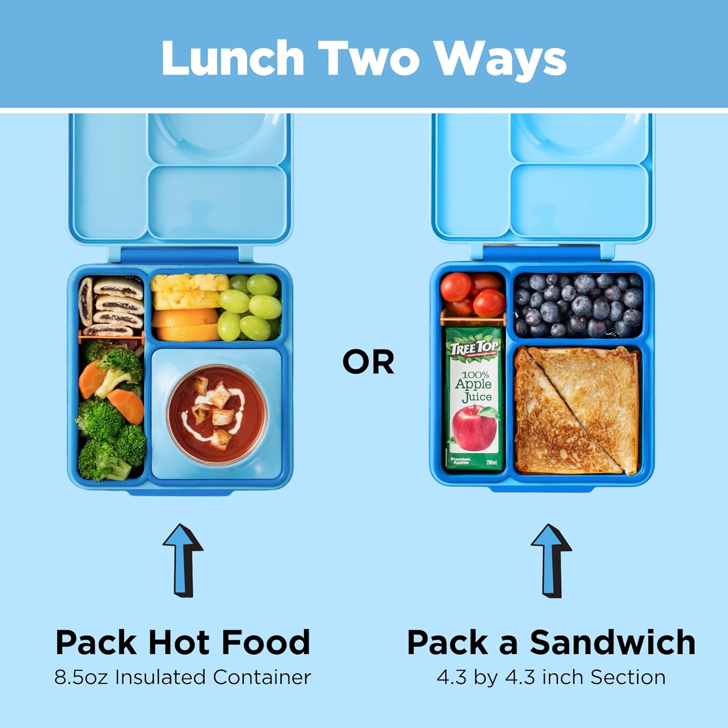 Bento Box for Kids - Insulated Bento Lunch Box with Leak Proof Vacuum Insulated Food Jar