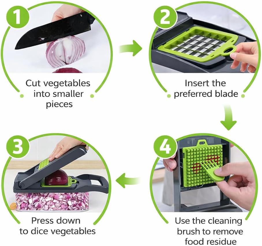Vegetable Chopper Pro Series 16-in-1 – Onion & Veg Chopper,
