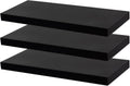 Harbour Housewares Modern Floating Wall Shelf - 60cm - Black - Pack of 3