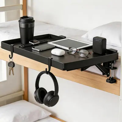 bedside shelf for bunk beds metal clip on nightstand tray 13.4 x 9.6